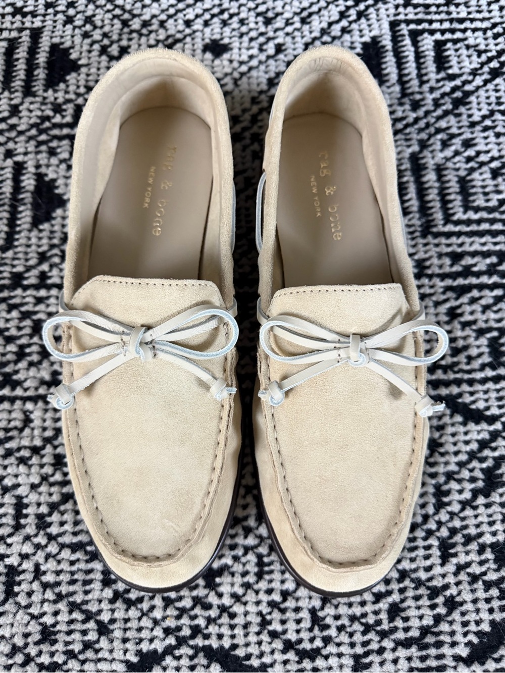 rag & bone Carter Boat Shoe in Macadamia - Picture 5 of 7